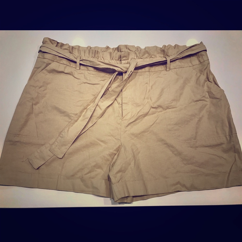 Ruffled Khaki Shorts